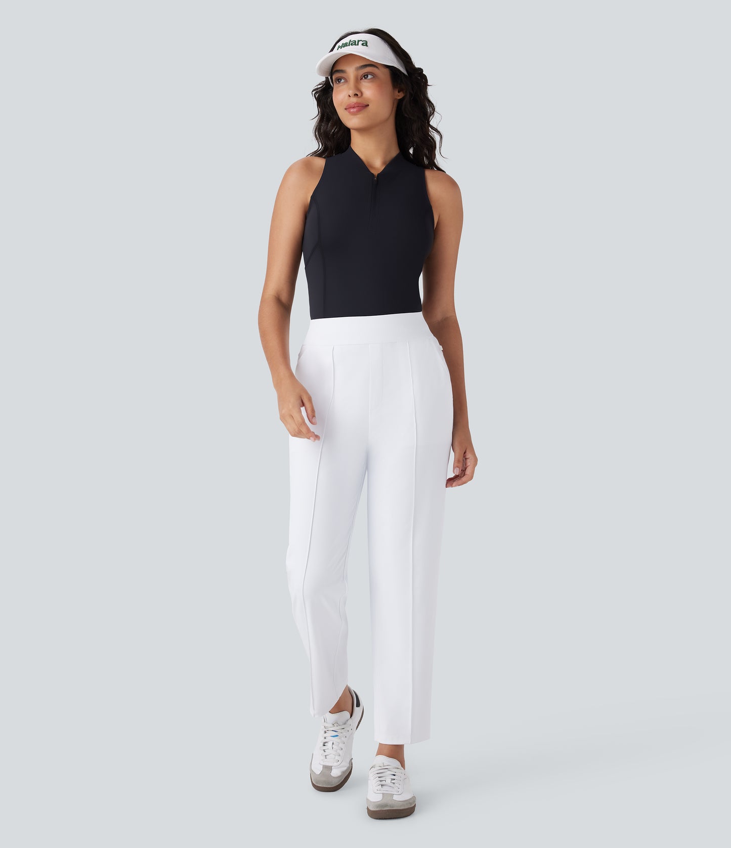 Mid High Waisted Pockets Quick Dry Golf Pants-Golf Tee-UPF40+