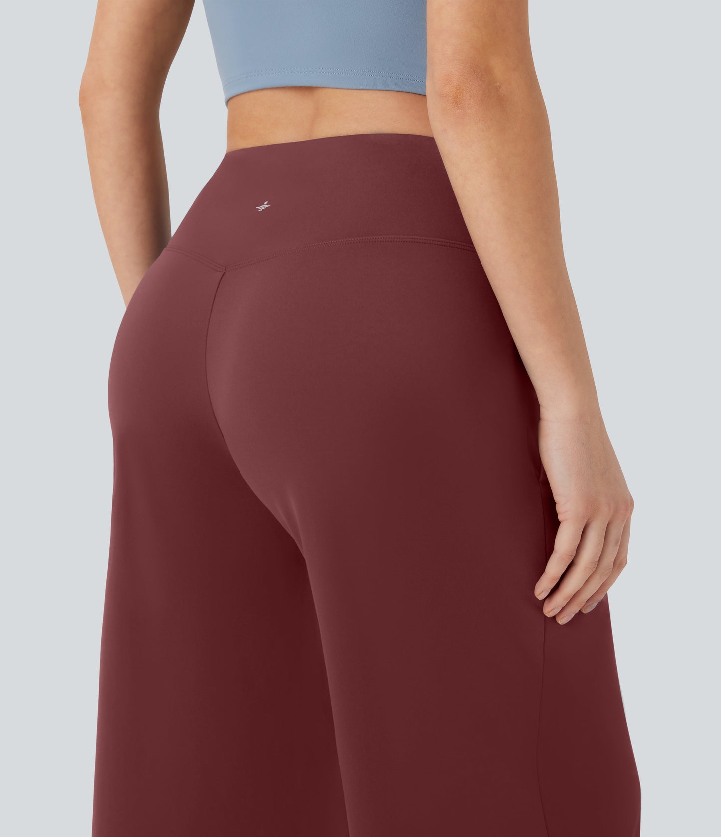 High Waisted Wide Leg Cool Touch Yoga Pedal Pusher Pants with Pockets