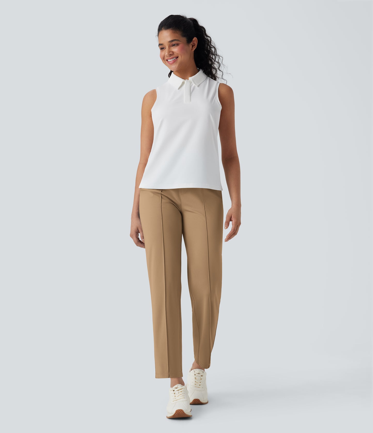 Mid High Waisted Pockets Quick Dry Golf Pants-Golf Tee-UPF40+