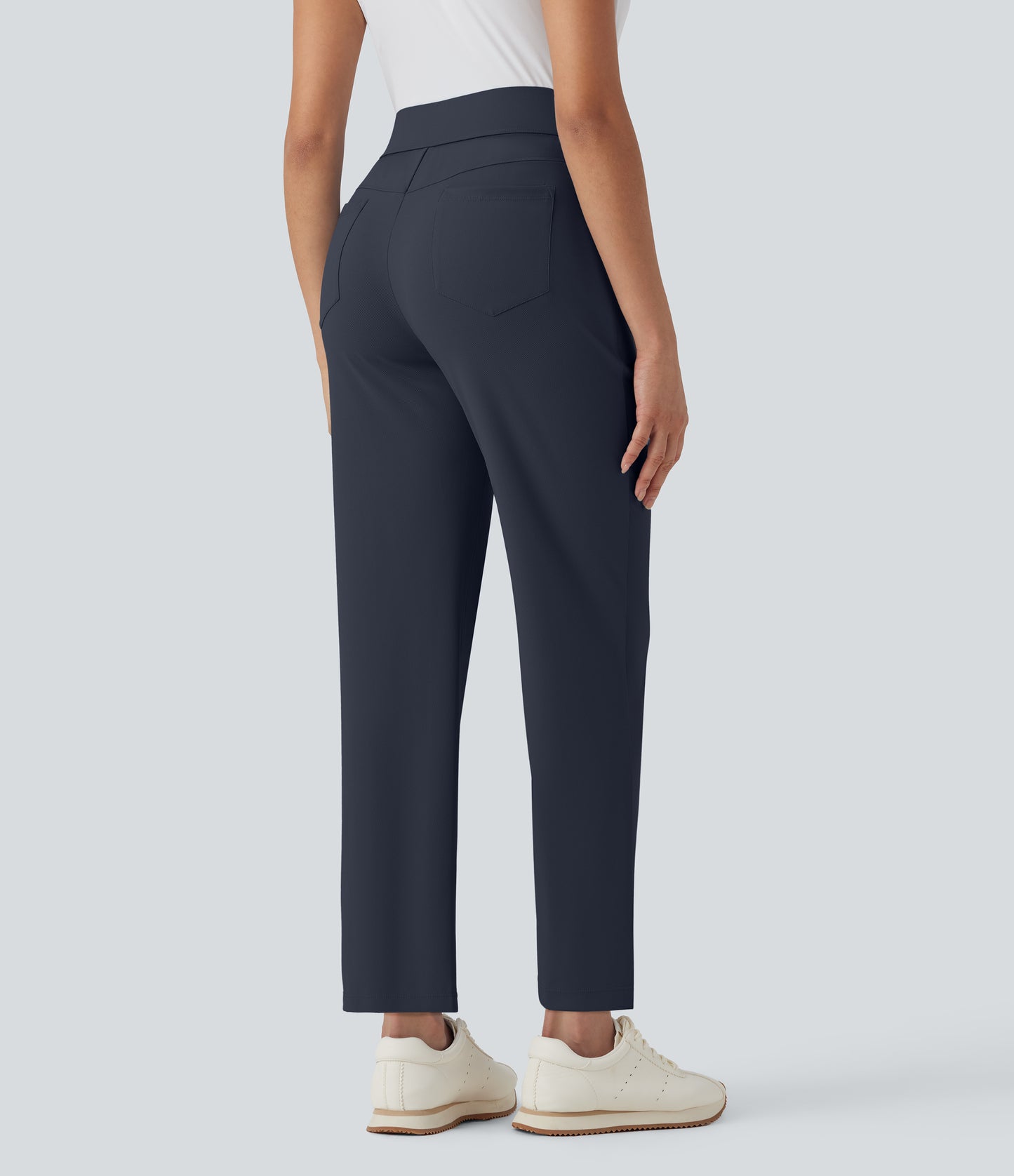 Mid High Waisted Pockets Quick Dry Golf Pants-Golf Tee-UPF40+