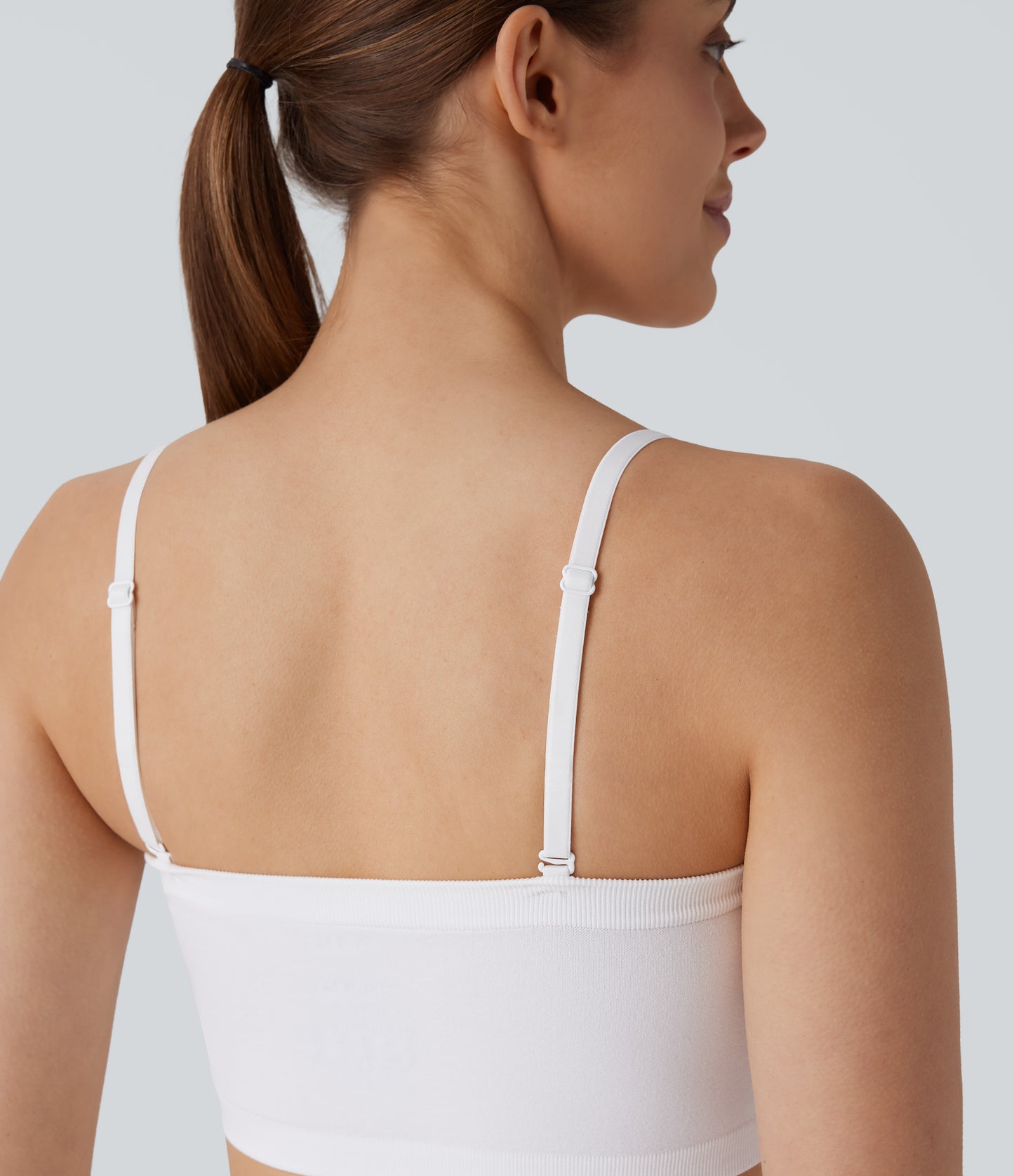 Seamless Flow Waffle Removable Strap Smoothing Lounge Tube Bra