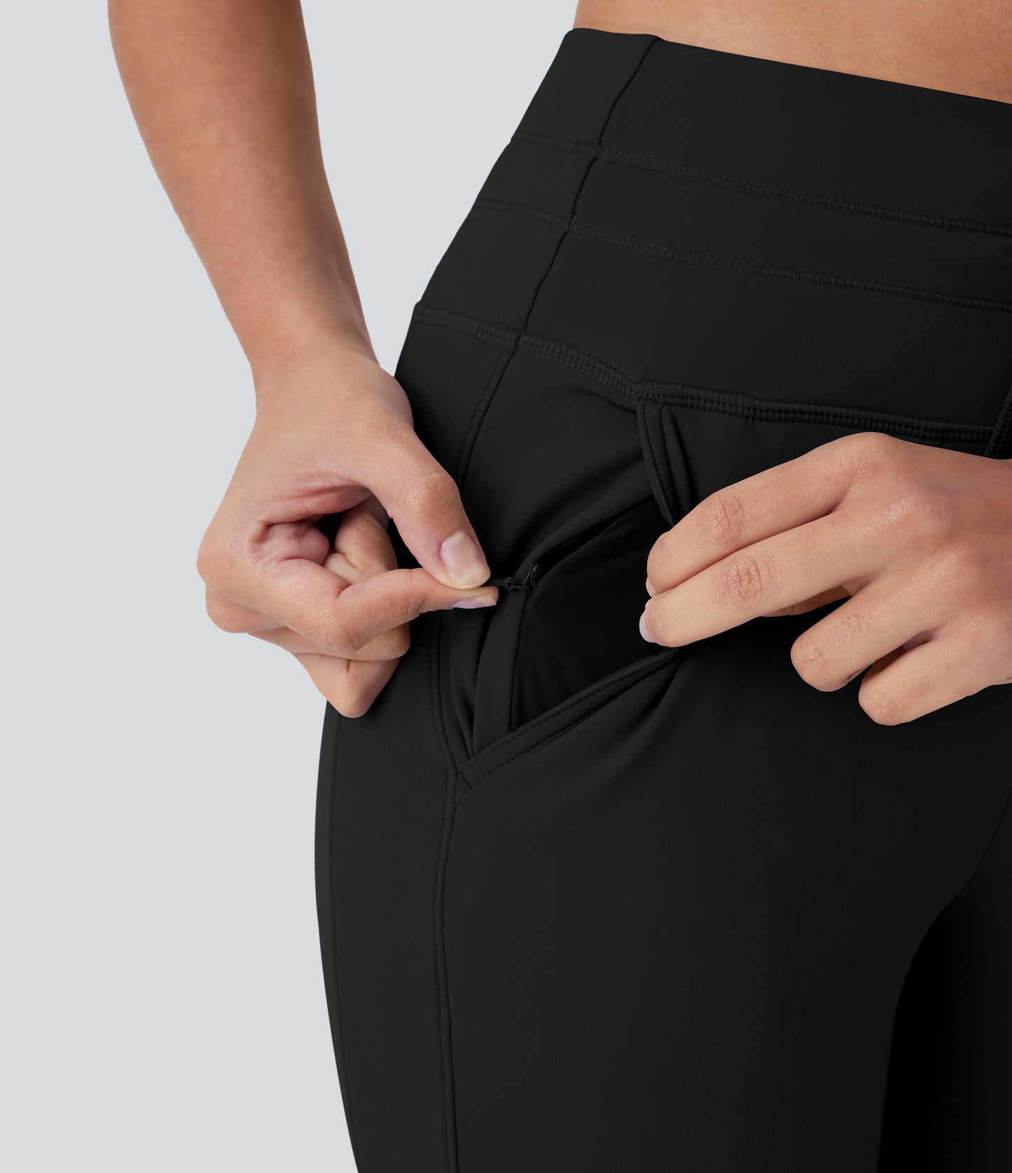 High Waisted Drawstring Pocket Yoga Pedal Pusher Joggers