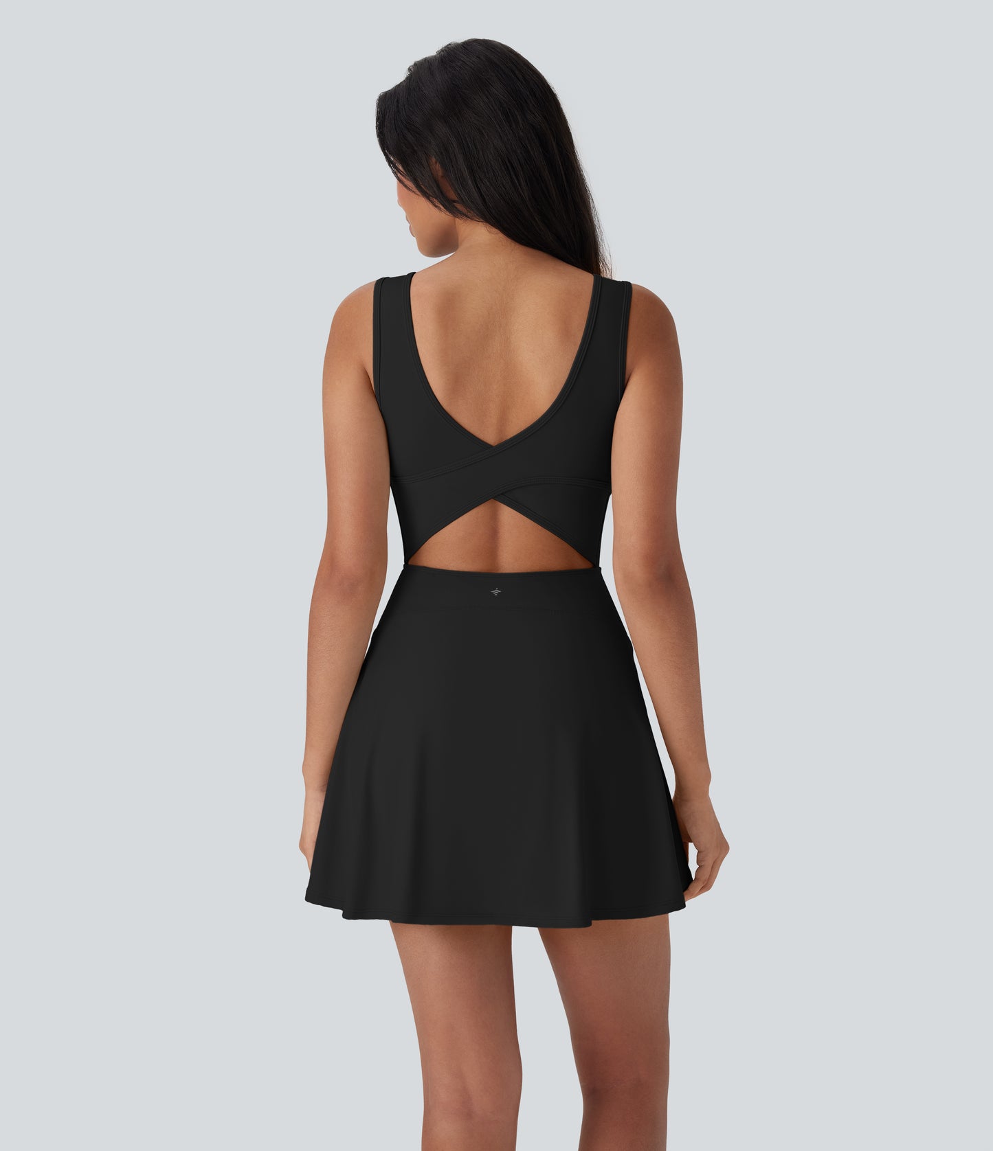 U Neck 2-in-1 Pocket Mini Cool Touch Dance Active Dress-Easy Peezy