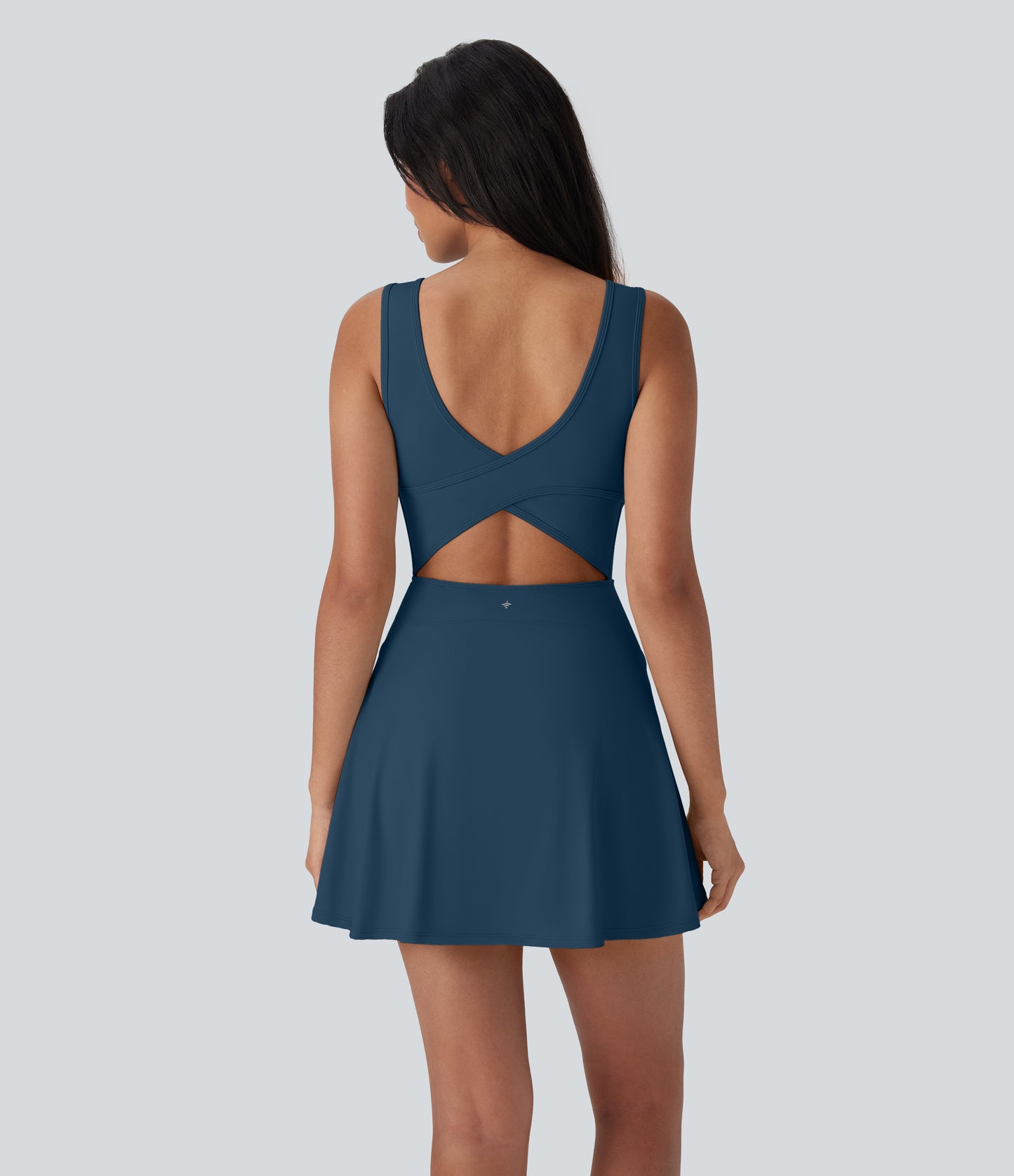 U Neck 2-in-1 Pocket Mini Cool Touch Dance Active Dress-Easy Peezy