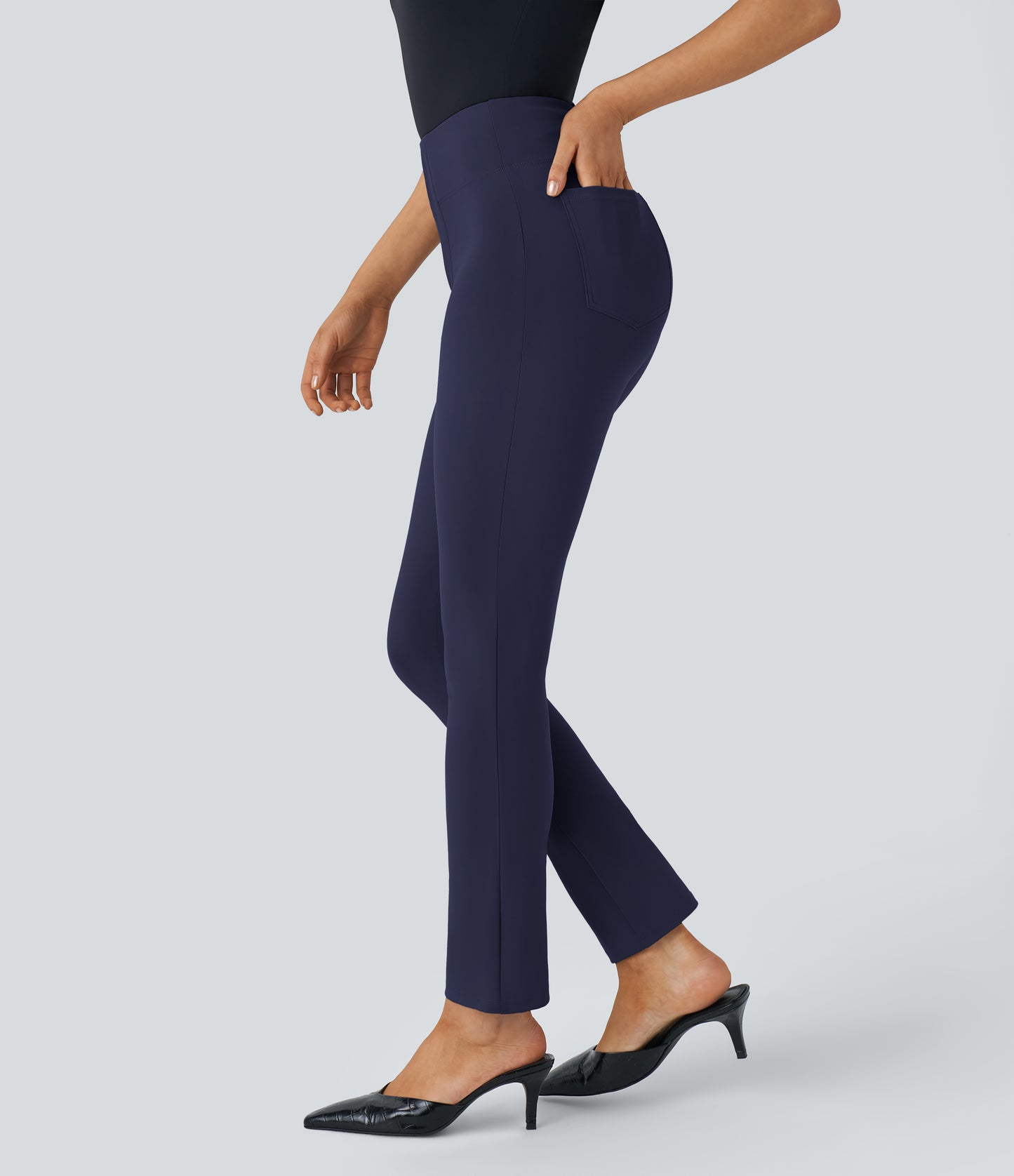 High Waisted Pocket Tapered Work Pants