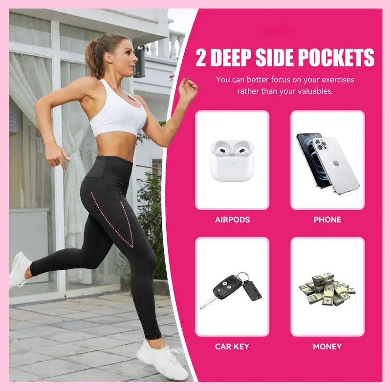 1/3 Pack Plus Size Leggings for Women with Pockets - High Wais Breathable & Stretchy Yoga Pants for Summer Casual & Workout Wear