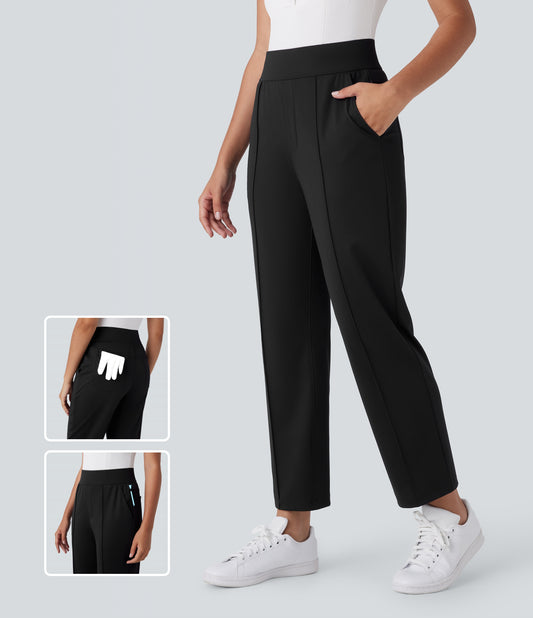 Mid High Waisted Pockets Quick Dry Golf Pants-Golf Tee-UPF40+