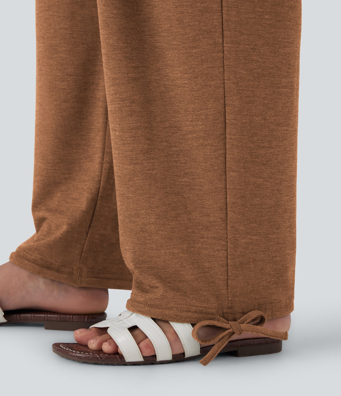 High Waisted Pocket Drawstring Casual Joggers