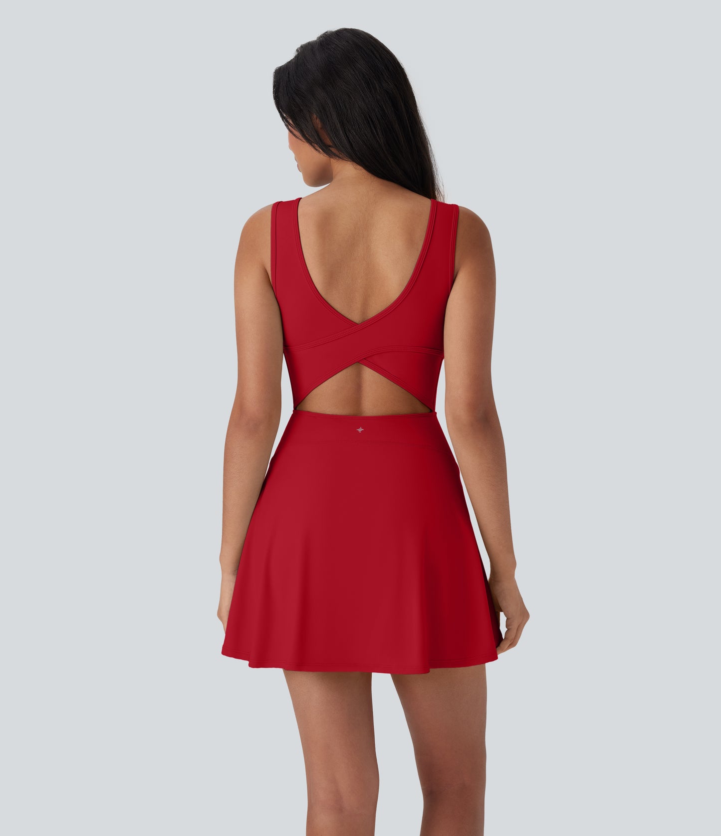 U Neck 2-in-1 Pocket Mini Cool Touch Dance Active Dress-Easy Peezy