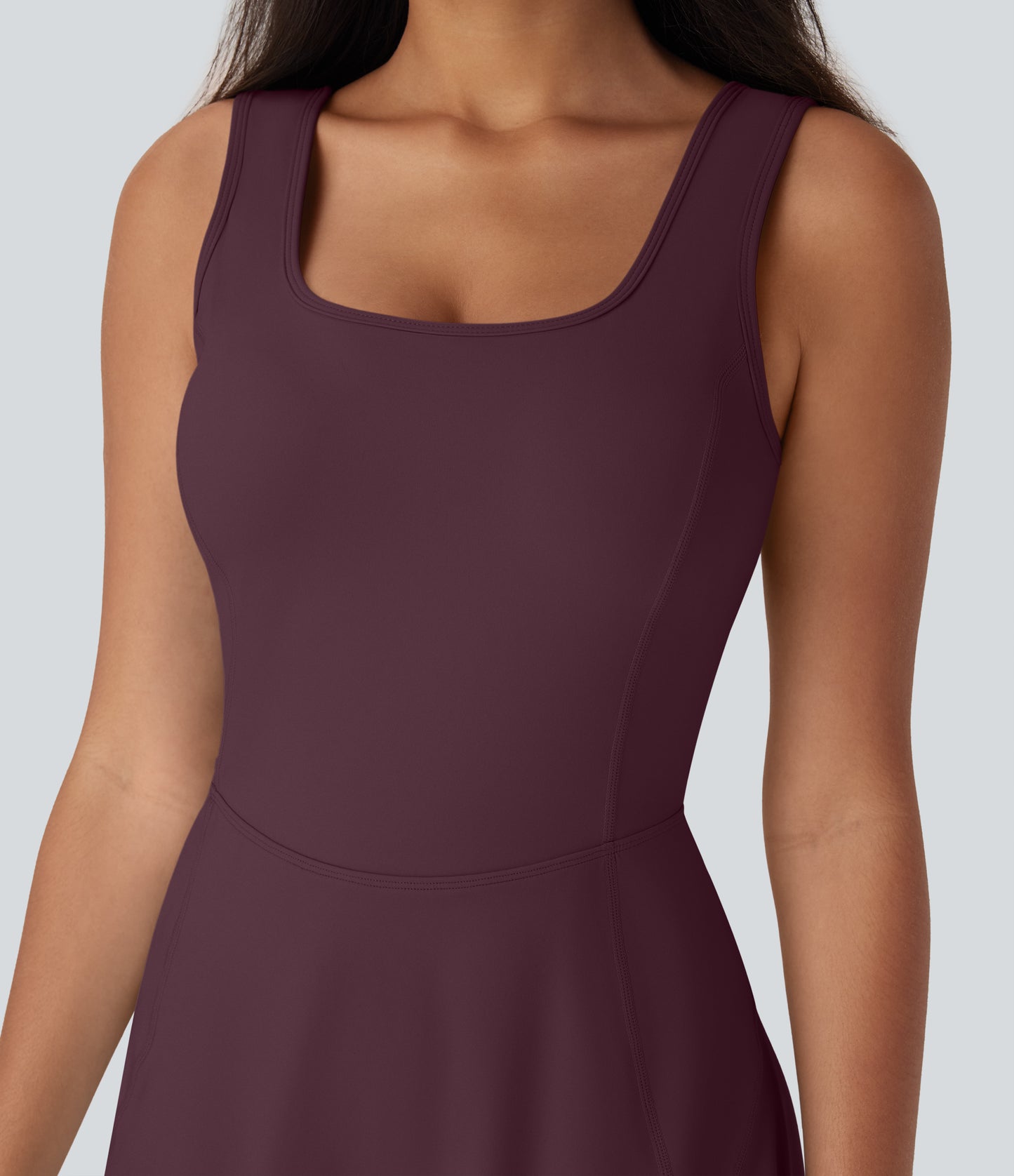 U Neck 2-in-1 Pocket Mini Cool Touch Dance Active Dress-Easy Peezy