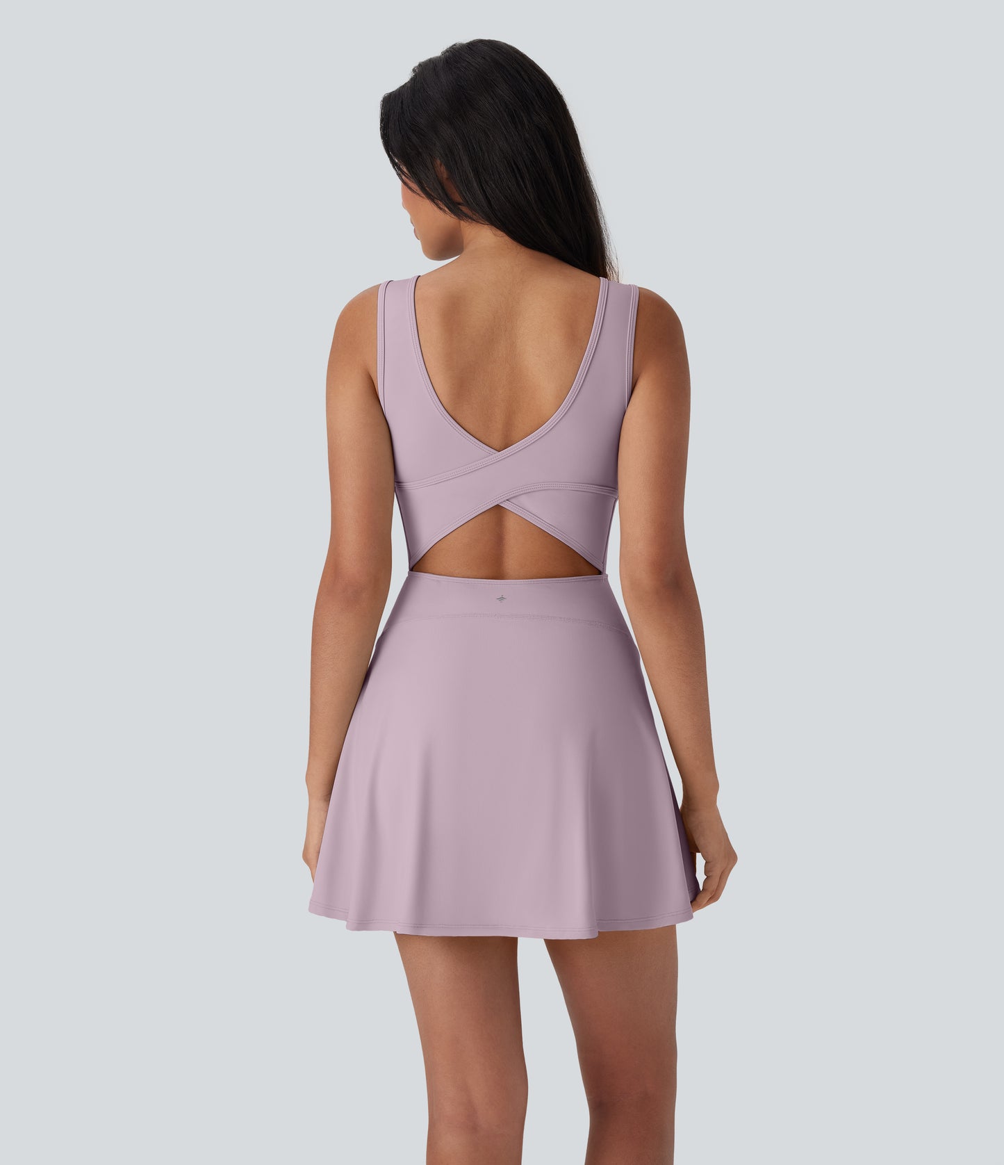 U Neck 2-in-1 Pocket Mini Cool Touch Dance Active Dress-Easy Peezy