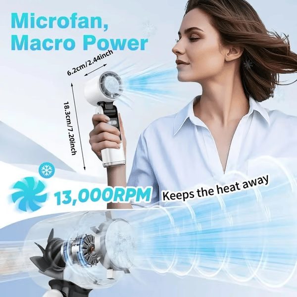 🌀Summer Hot Sale- Multifunction Portable Handheld Turbo Ice-Cooling Fan | AC-Like Gel Pad Tech❄️