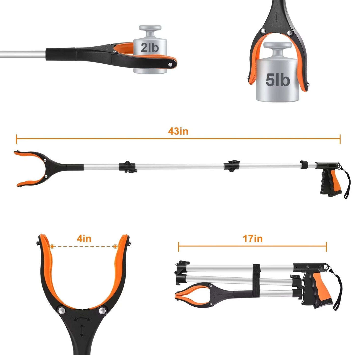43" Extra Long Grabber Tool