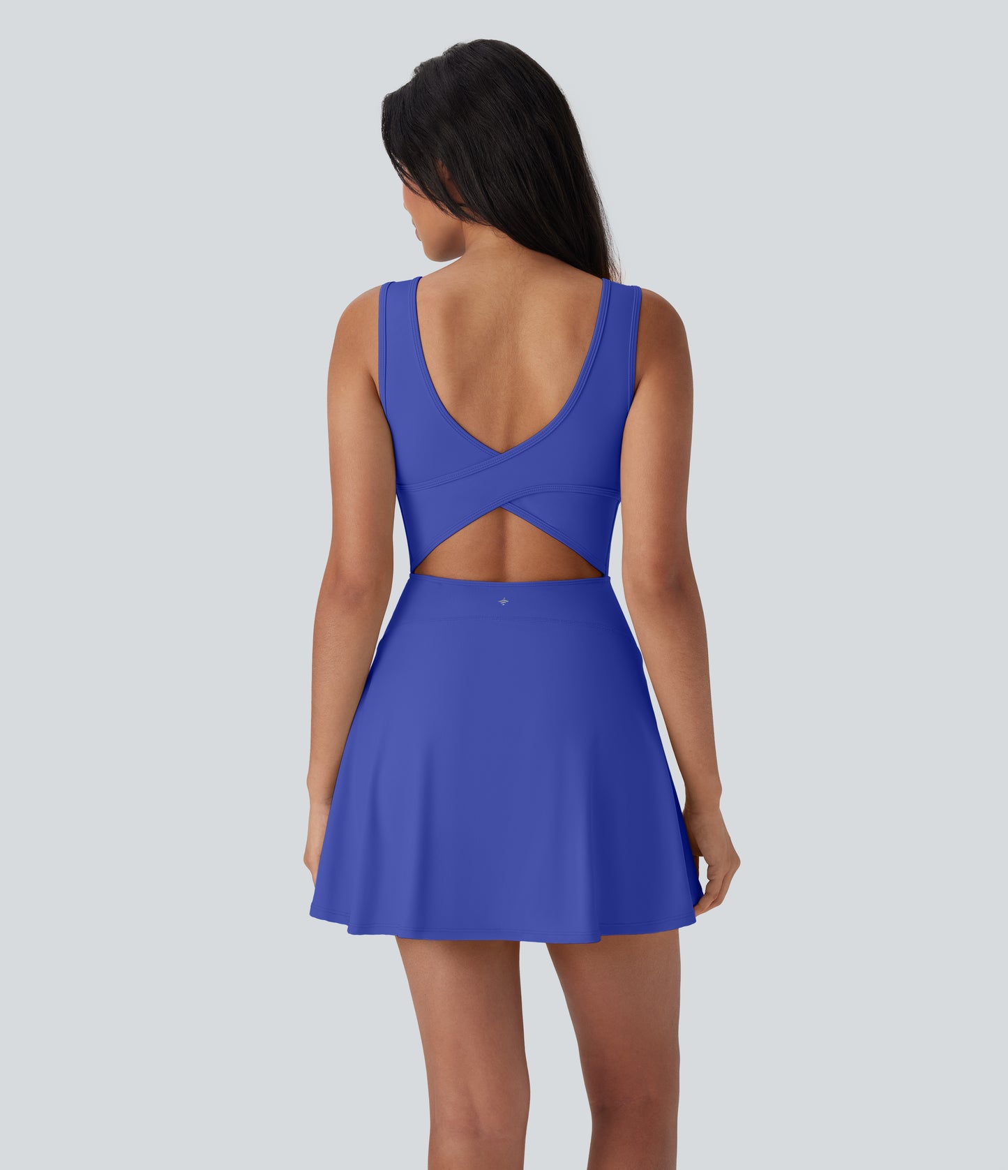 U Neck 2-in-1 Pocket Mini Cool Touch Dance Active Dress-Easy Peezy