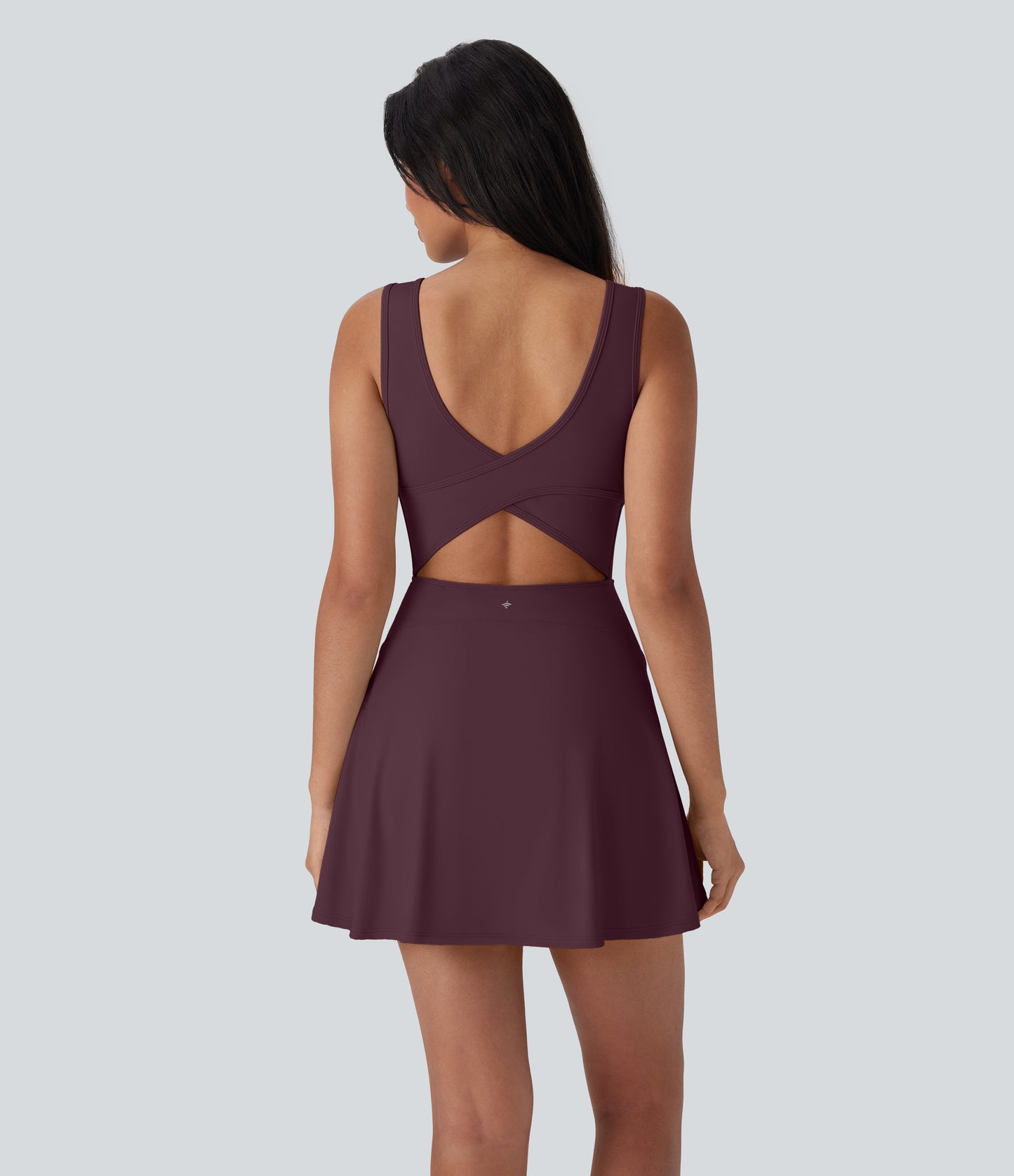 U Neck 2-in-1 Pocket Mini Cool Touch Dance Active Dress-Easy Peezy
