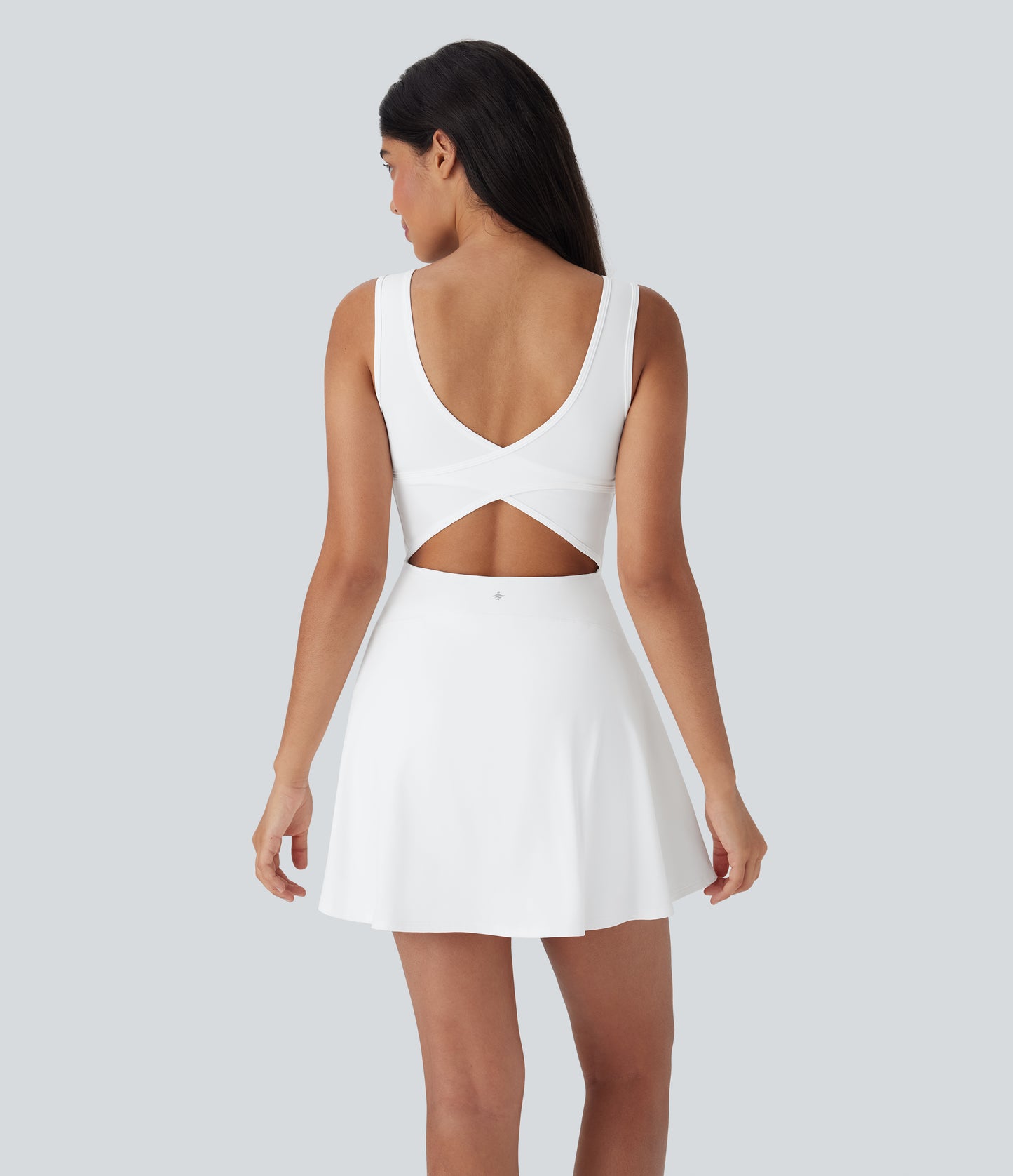 U Neck 2-in-1 Pocket Mini Cool Touch Dance Active Dress-Easy Peezy