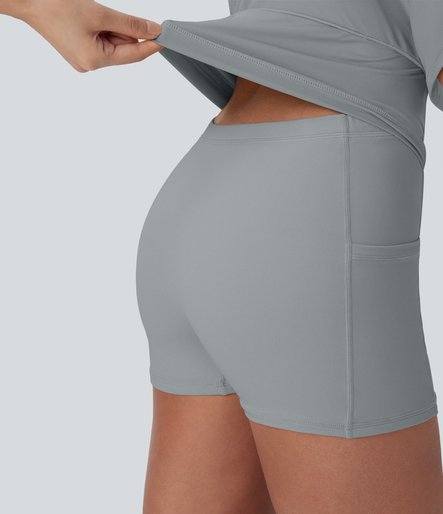 U Neck 2-in-1 Pocket Mini Cool Touch Dance Active Dress-Easy Peezy