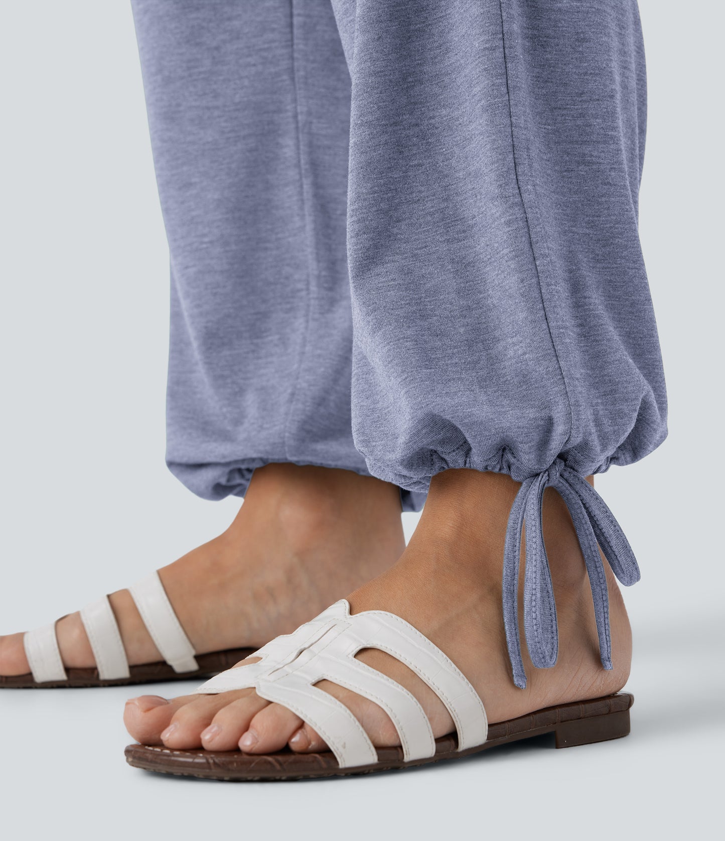 High Waisted Pocket Drawstring Casual Joggers