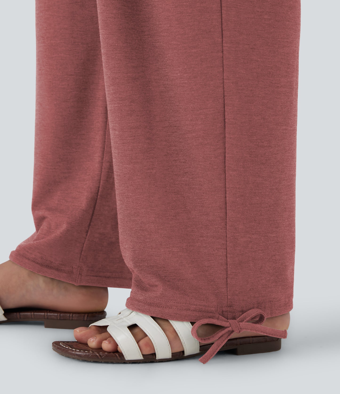 High Waisted Pocket Drawstring Casual Joggers