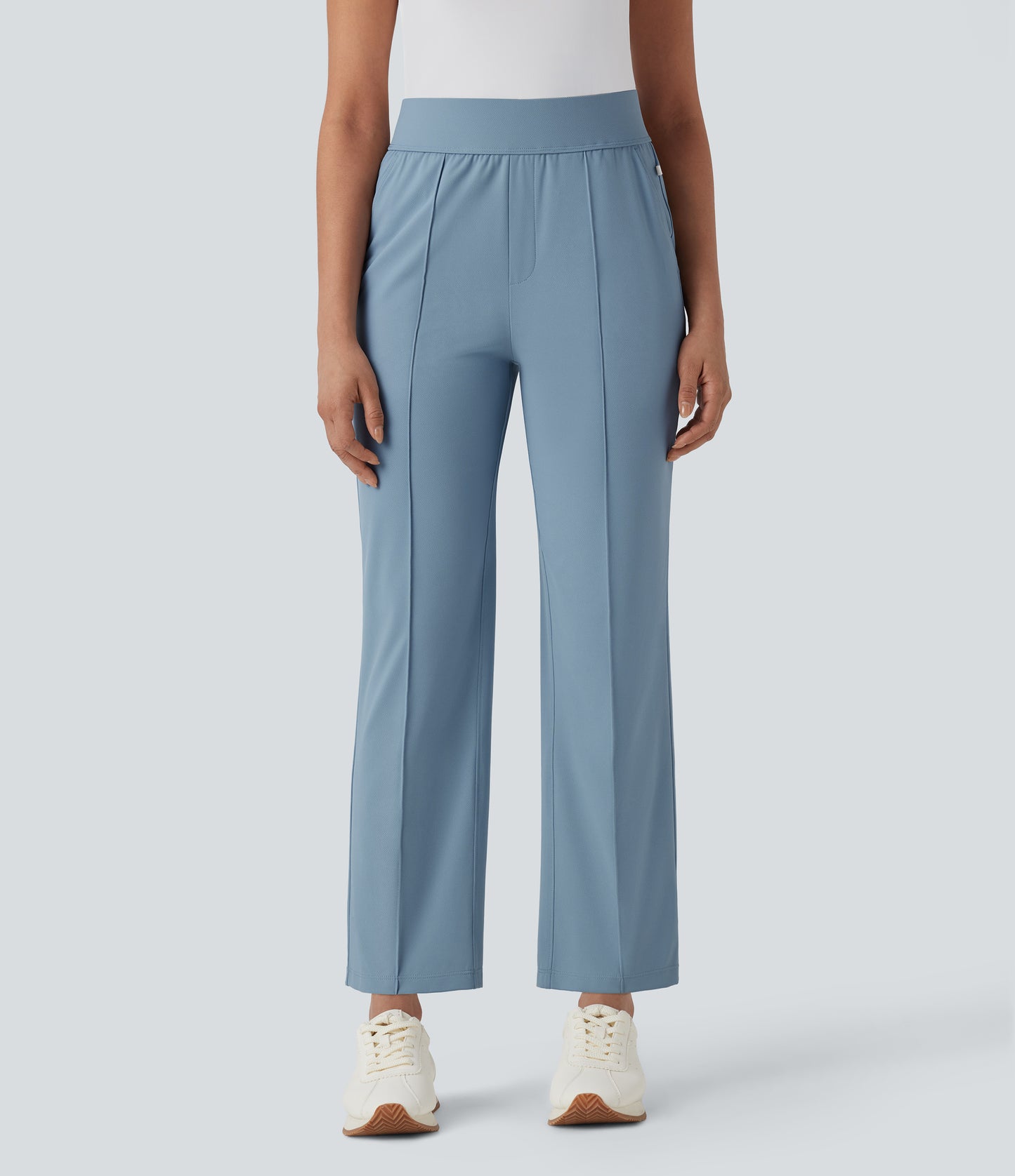 Mid High Waisted Pockets Quick Dry Golf Pants-Golf Tee-UPF40+