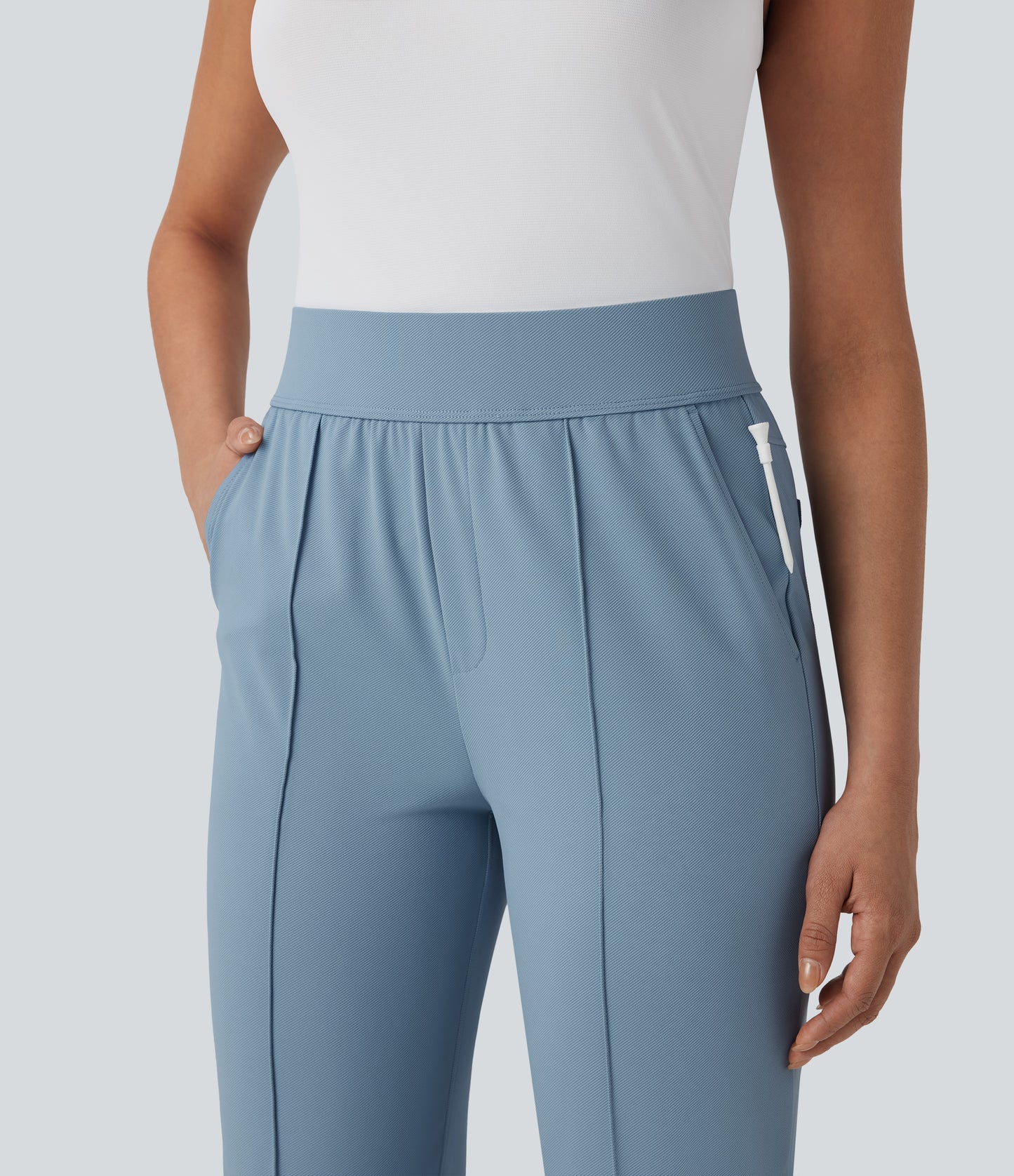 Mid High Waisted Pockets Quick Dry Golf Pants-Golf Tee-UPF40+