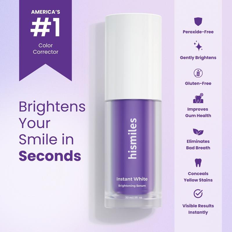 Flash Sale Ending Soon💥Hismiles v34 Colour Corrector - Tooth Stain Concealer, Teeth Brightening Booster, Purple Toothpaste