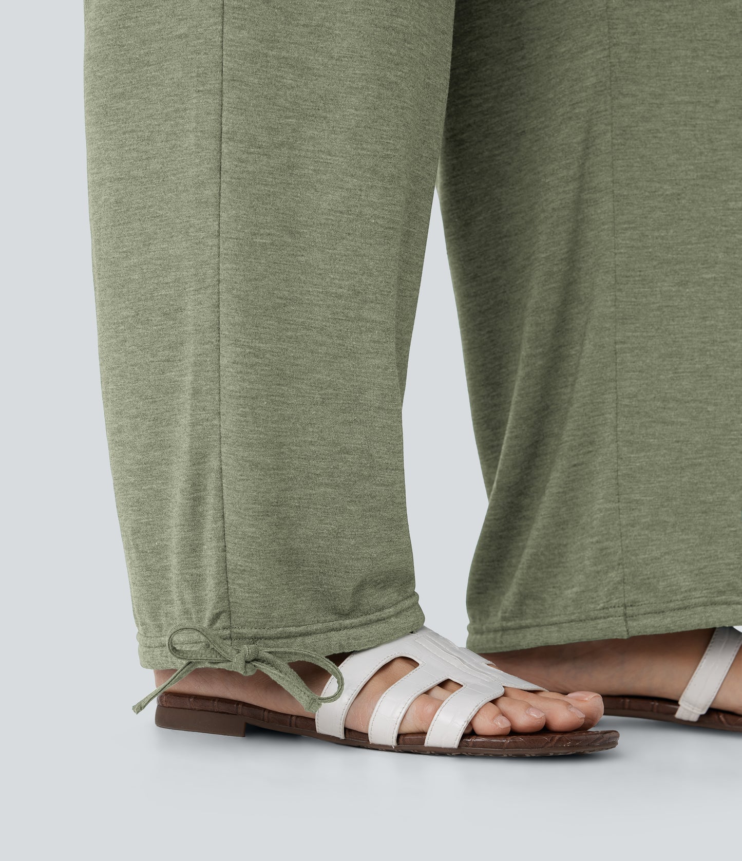 High Waisted Pocket Drawstring Casual Joggers
