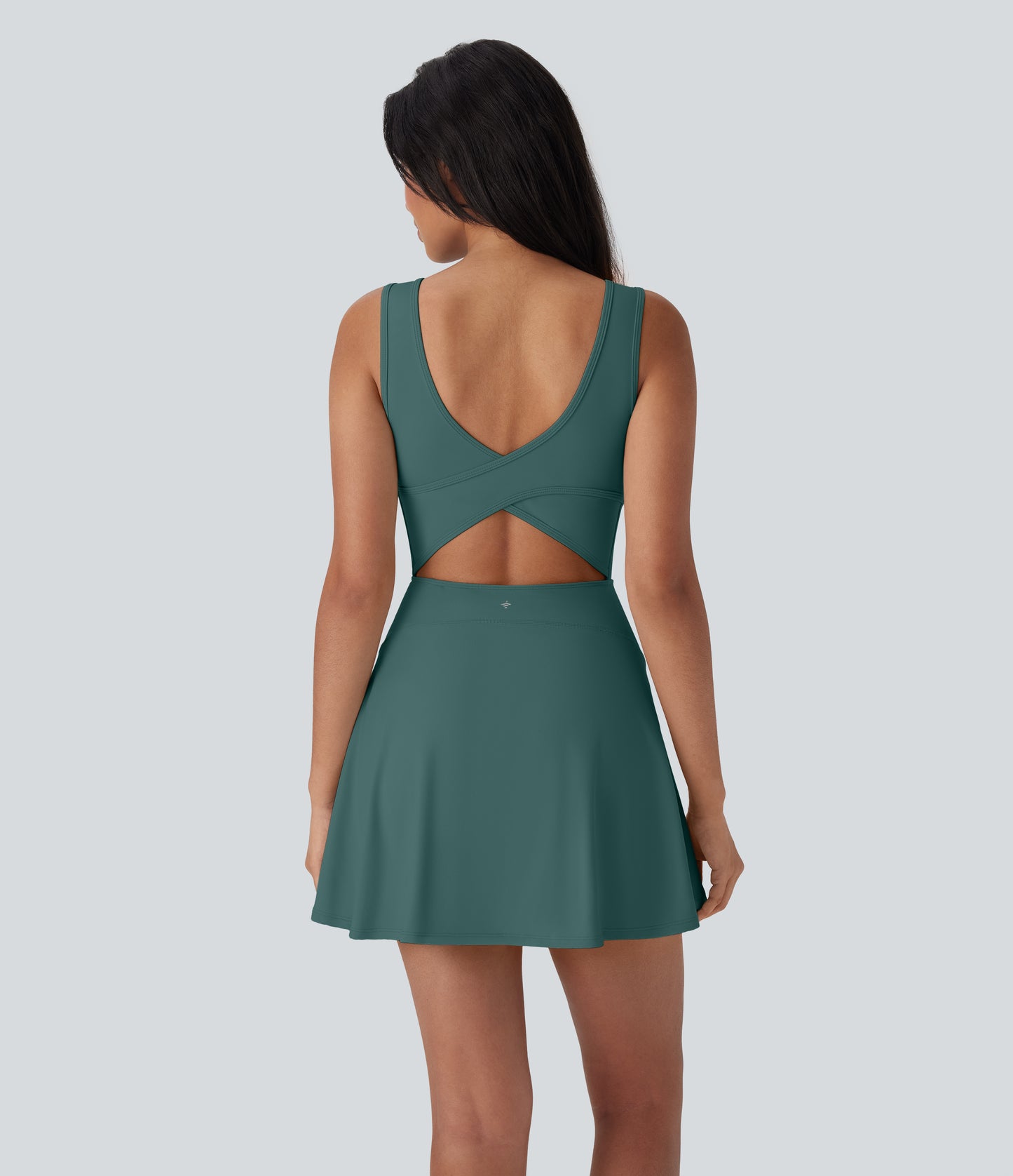 U Neck 2-in-1 Pocket Mini Cool Touch Dance Active Dress-Easy Peezy