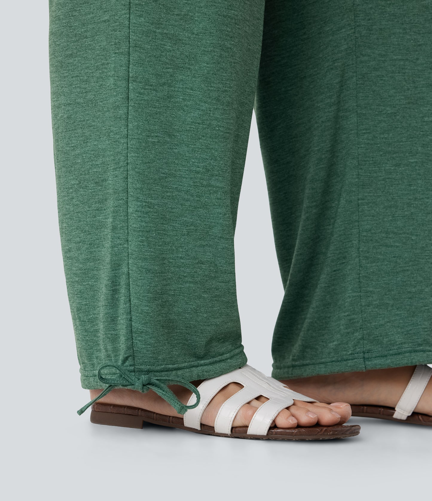 High Waisted Pocket Drawstring Casual Joggers