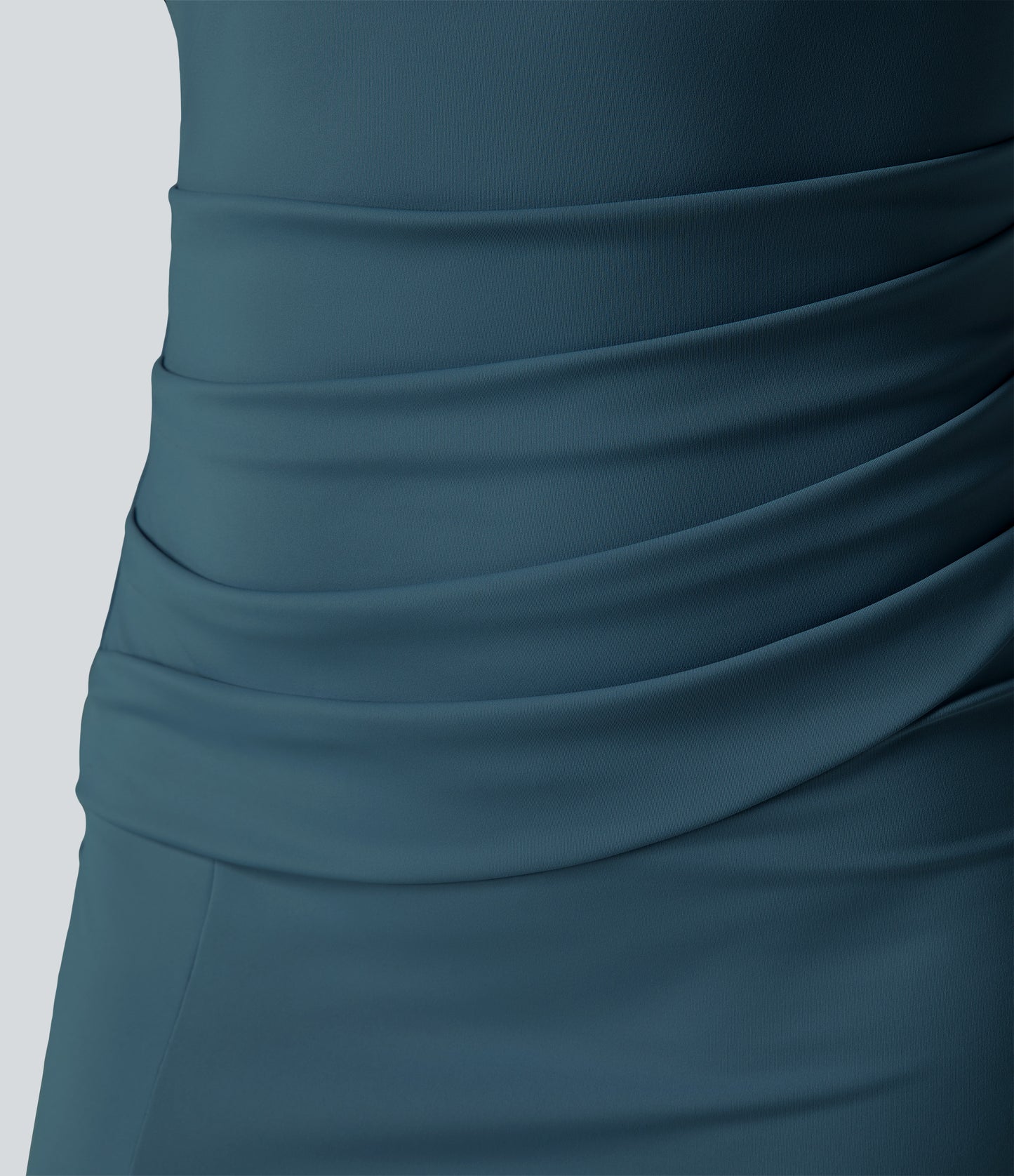 Square Neck Backless Corset Ruched Split Bodycon Midi Cool Touch Bridesmaid and Wedding Guest Dress