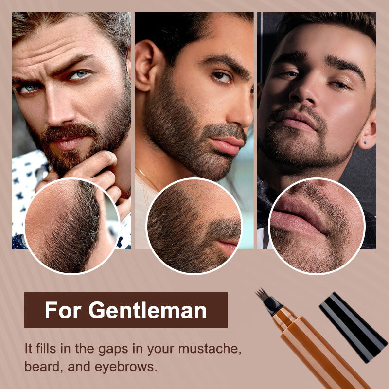 Waterproof Four-tip Beard and Eyebrow Pen✨