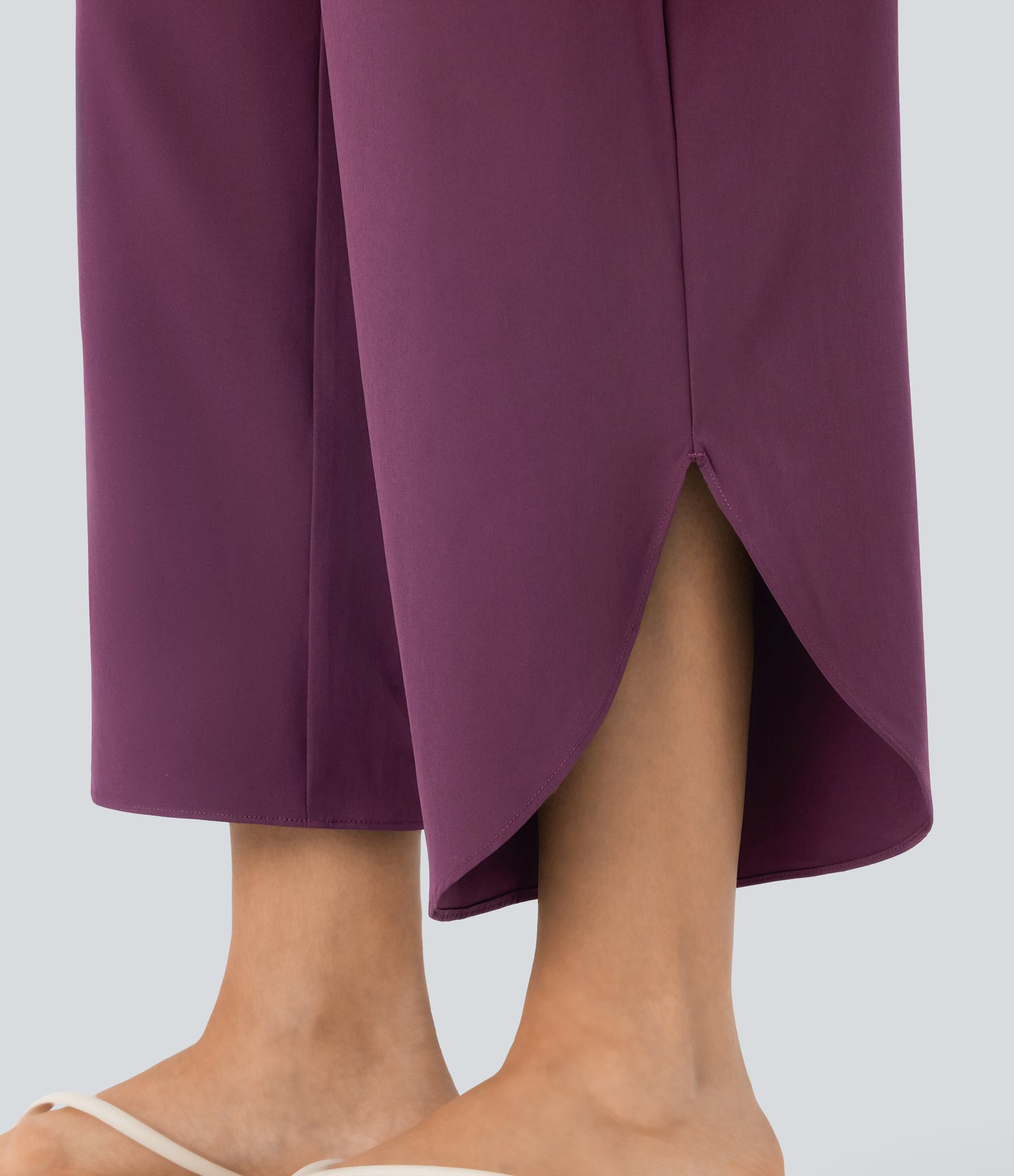 High Waisted Tummy Control Pocket Hem Quick Dry Pants