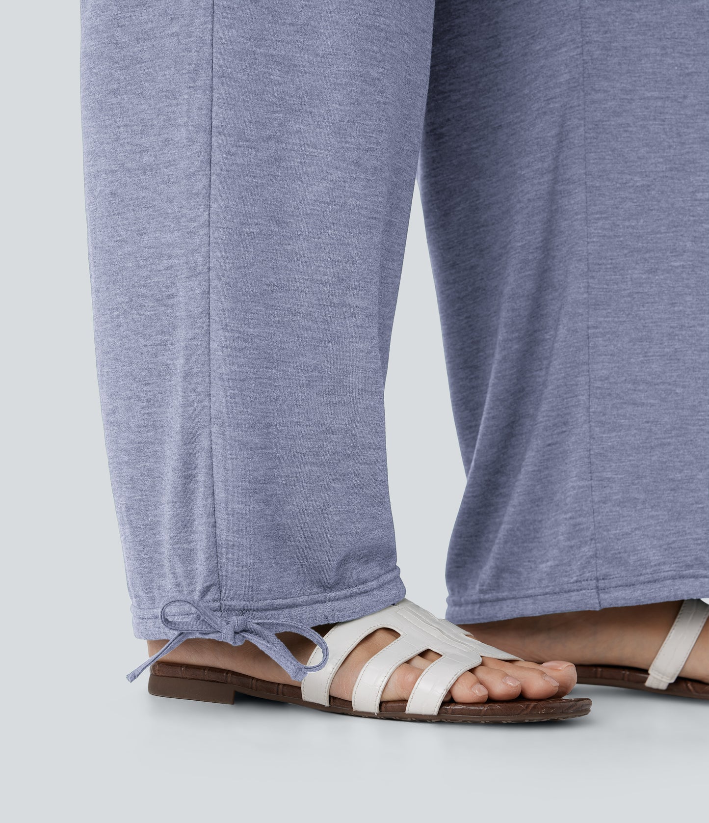 High Waisted Pocket Drawstring Casual Joggers