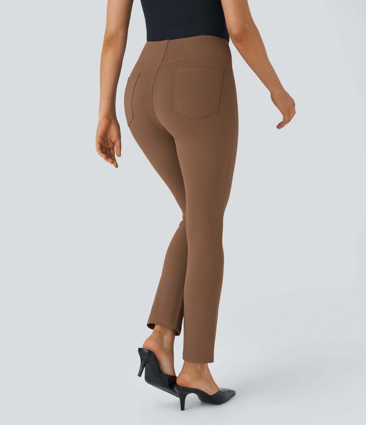 High Waisted Pocket Tapered Work Pants
