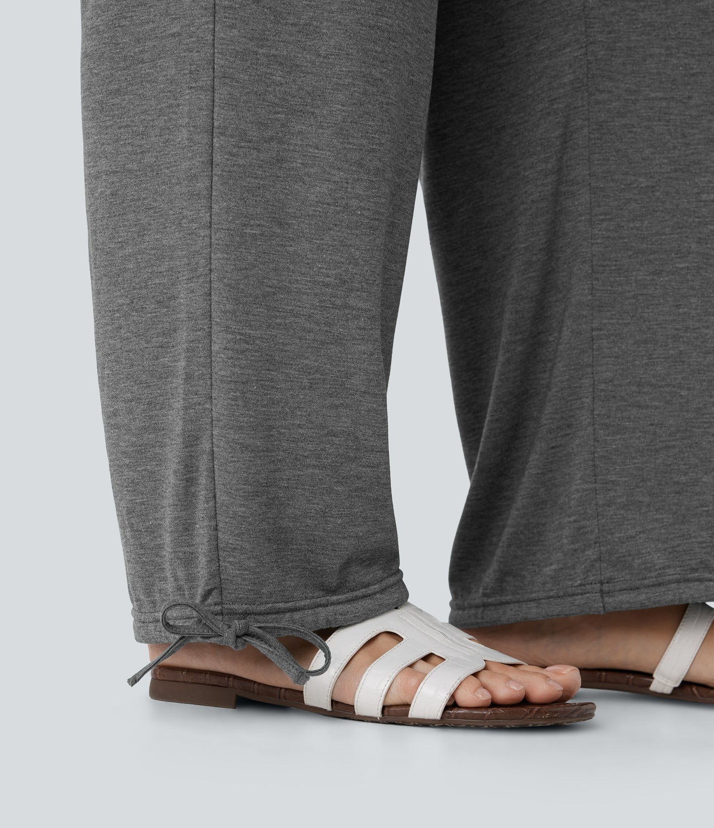 High Waisted Pocket Drawstring Casual Joggers