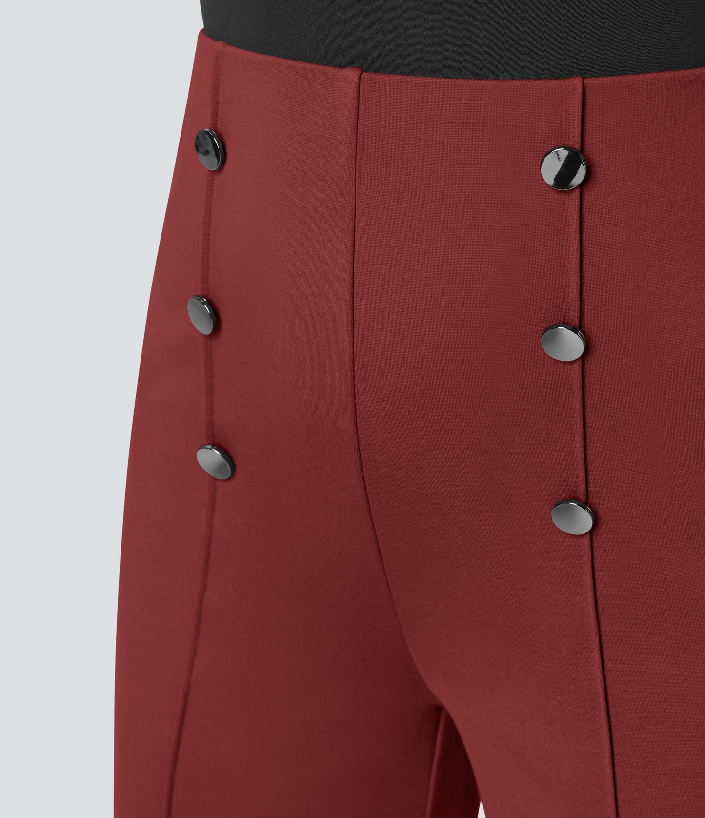 High Waisted Pocket Wide Leg Work Pants