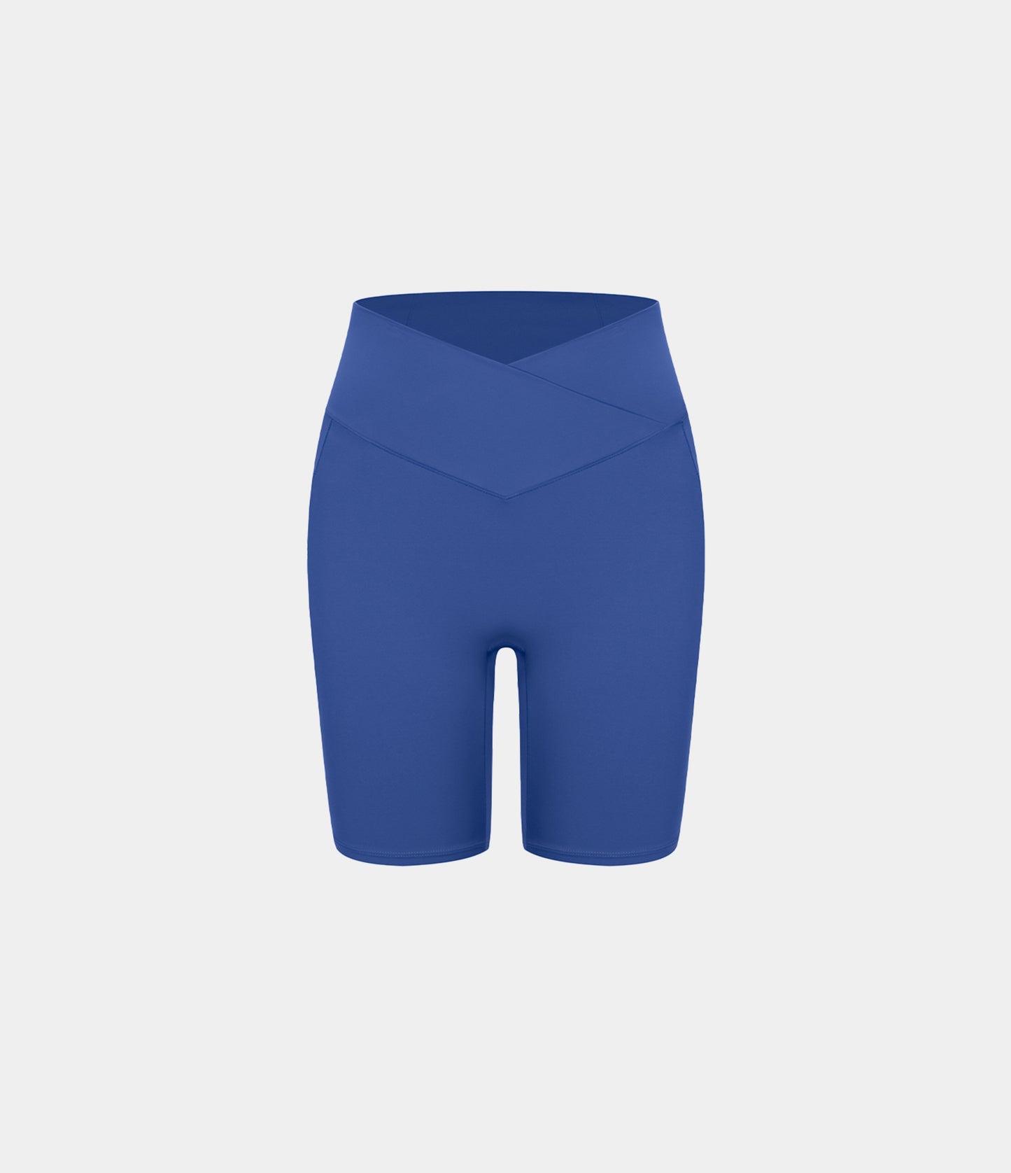 Høy midje, krysslommer i yoga-biker-shorts, 18 cm – UPF50+