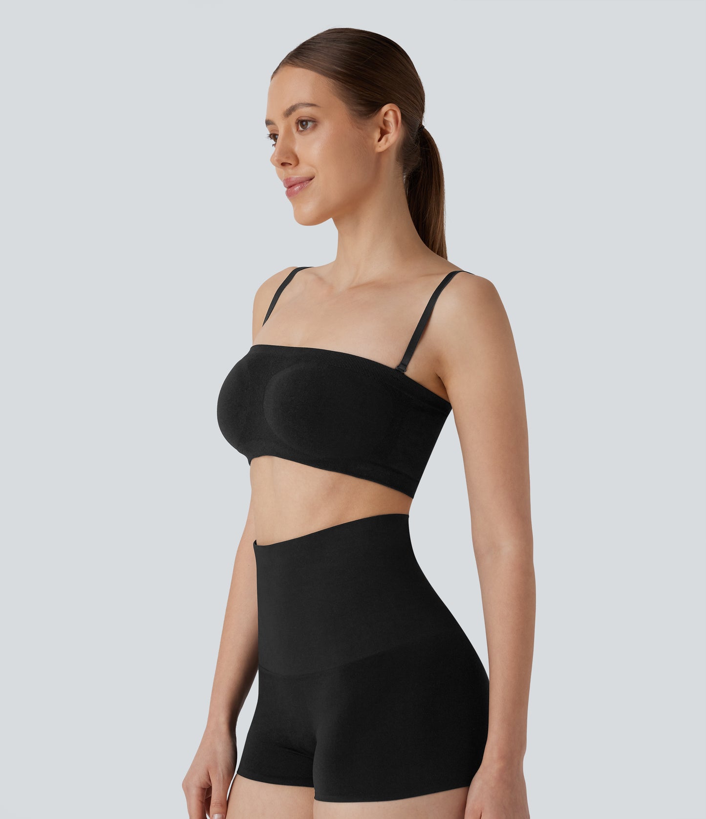 Seamless Flow Waffle Removable Strap Smoothing Lounge Tube Bra