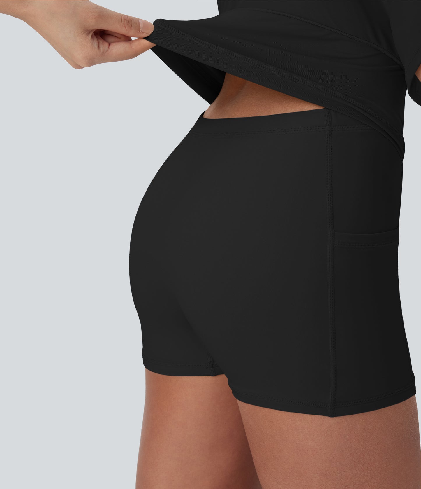 U Neck 2-in-1 Pocket Mini Cool Touch Dance Active Dress-Easy Peezy