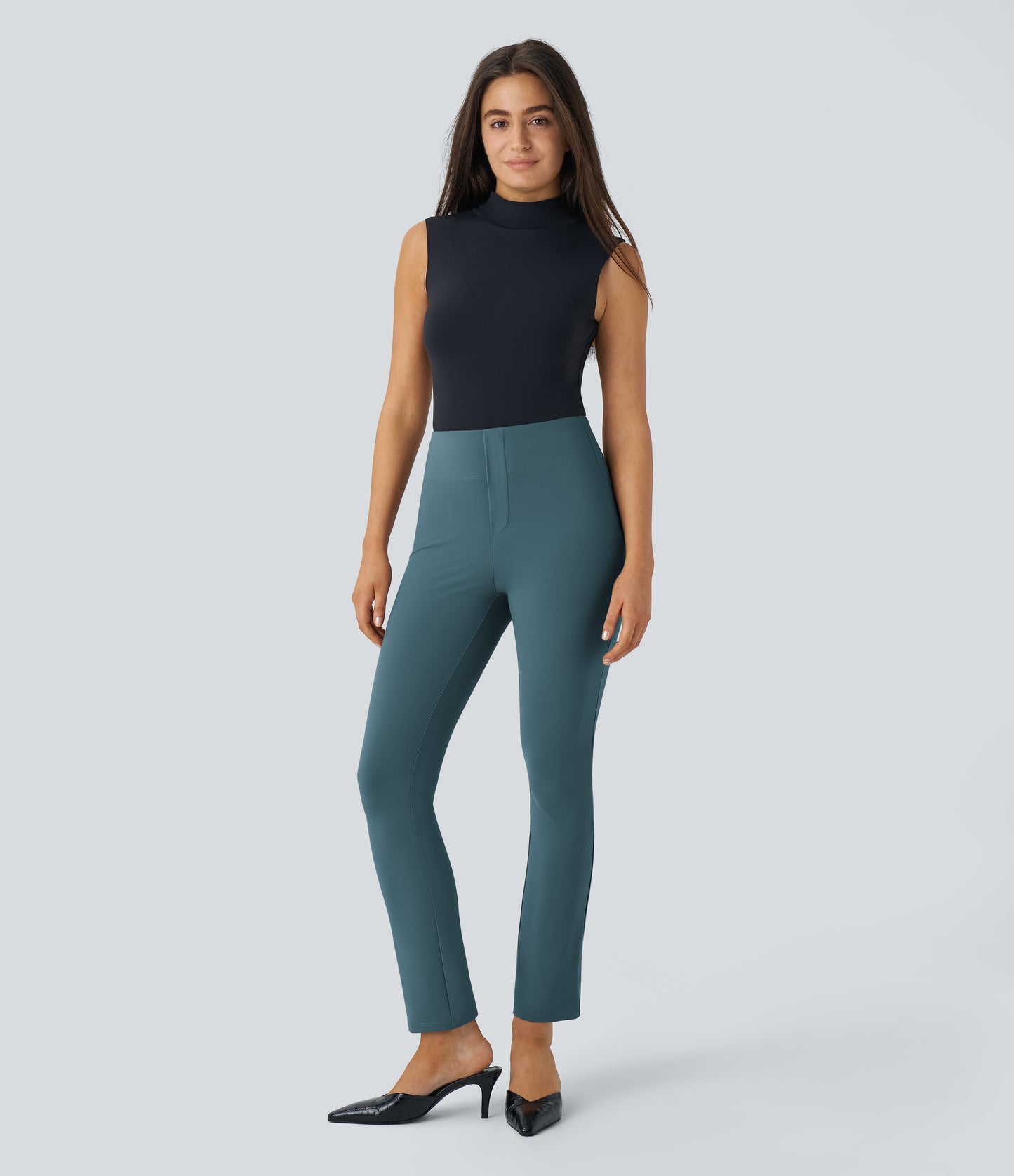High Waisted Pocket Tapered Work Pants