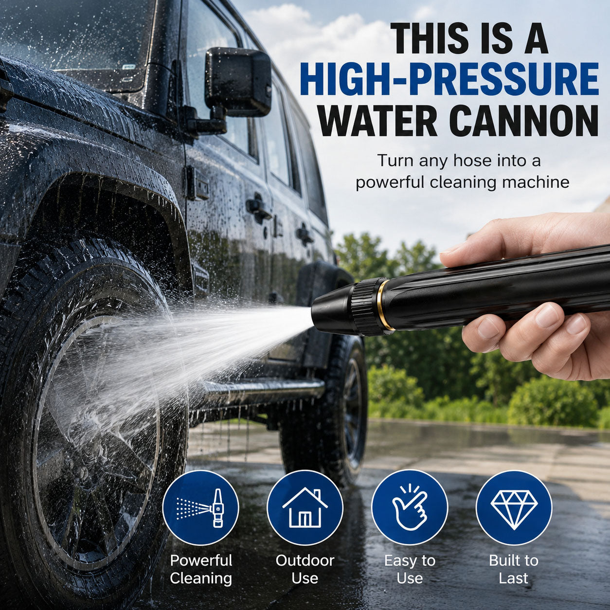 🔥🌊 Last Day 49% OFF – Powerful High-Pressure Water Gun for Car Cleaning