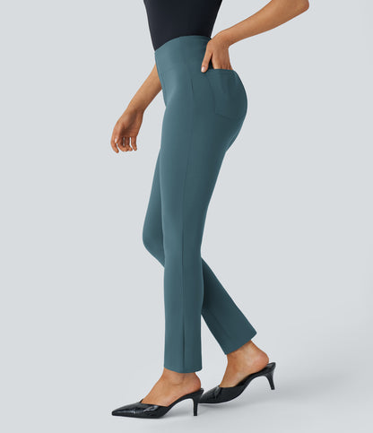 High Waisted Pocket Tapered Work Pants