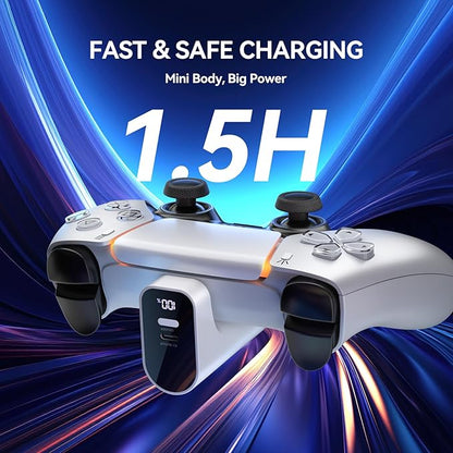 🎁Last Day Promotion 49% OFF🔥External Battery Pack for PlayStation 5 Controllers, 2000mAh USB-C Rechargeable Power Bank