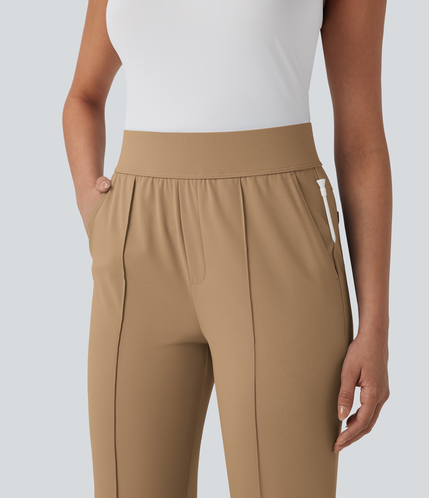 Mid High Waisted Pockets Quick Dry Golf Pants-Golf Tee-UPF40+