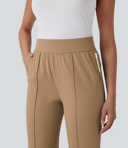 Mid High Waisted Pockets Quick Dry Golf Pants-Golf Tee-UPF40+