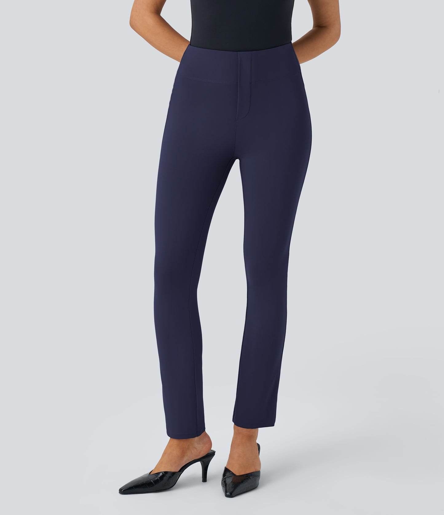 High Waisted Pocket Tapered Work Pants