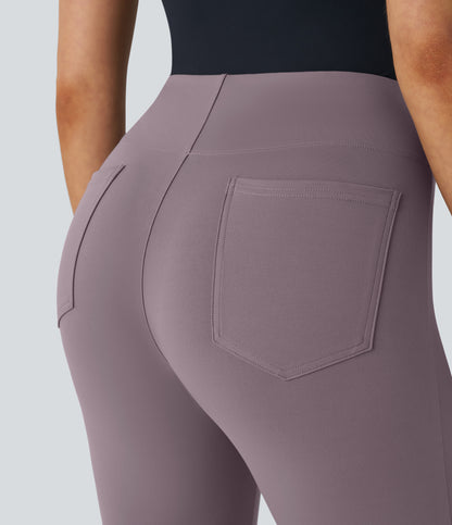 High Waisted Pocket Tapered Work Pants