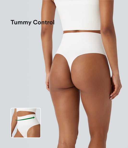 Seamless Flow High Waisted Tummy Control Lounge Shapewear Thong