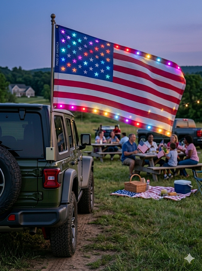 🦅 Illuminated 250th Anniversary USA Commemorative Flag - Premium LED Edition (3x5 Ft)
