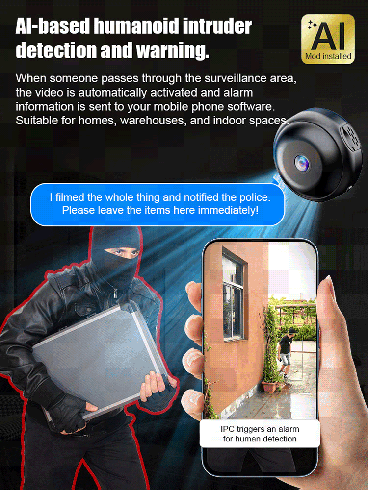 💥 Mini Hidden Camera with Night Vision | Instant Setup | Real-Time Monitoring |📱 HD Clarity